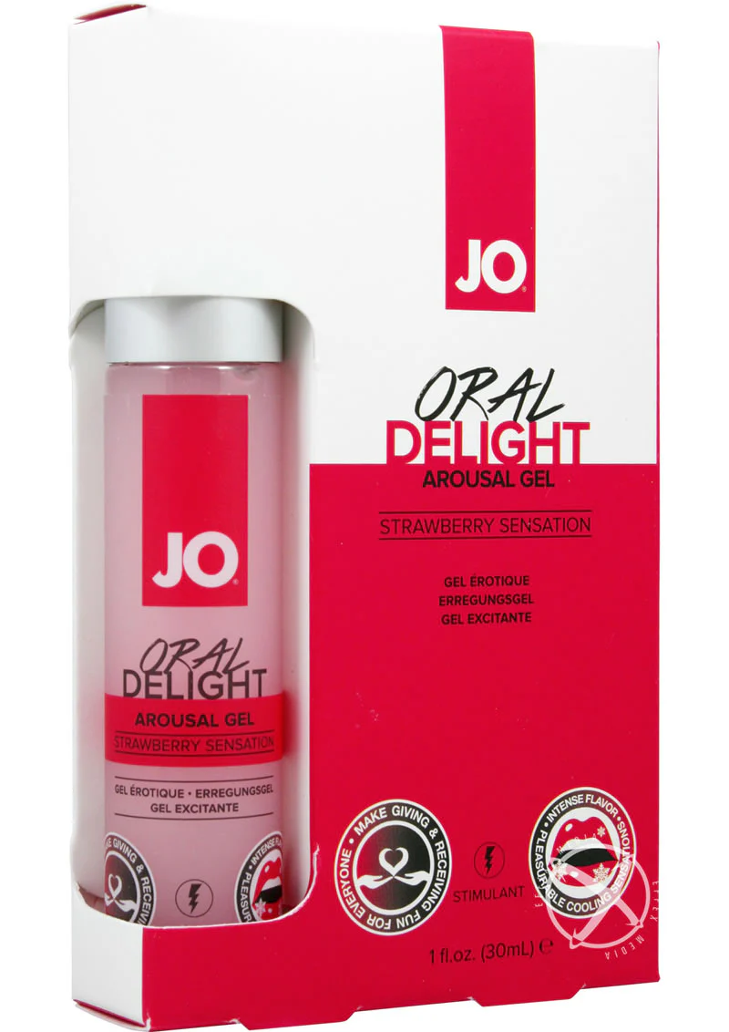 JO Oral Delight Flavored Arousal Gel Strawberry - Image 2