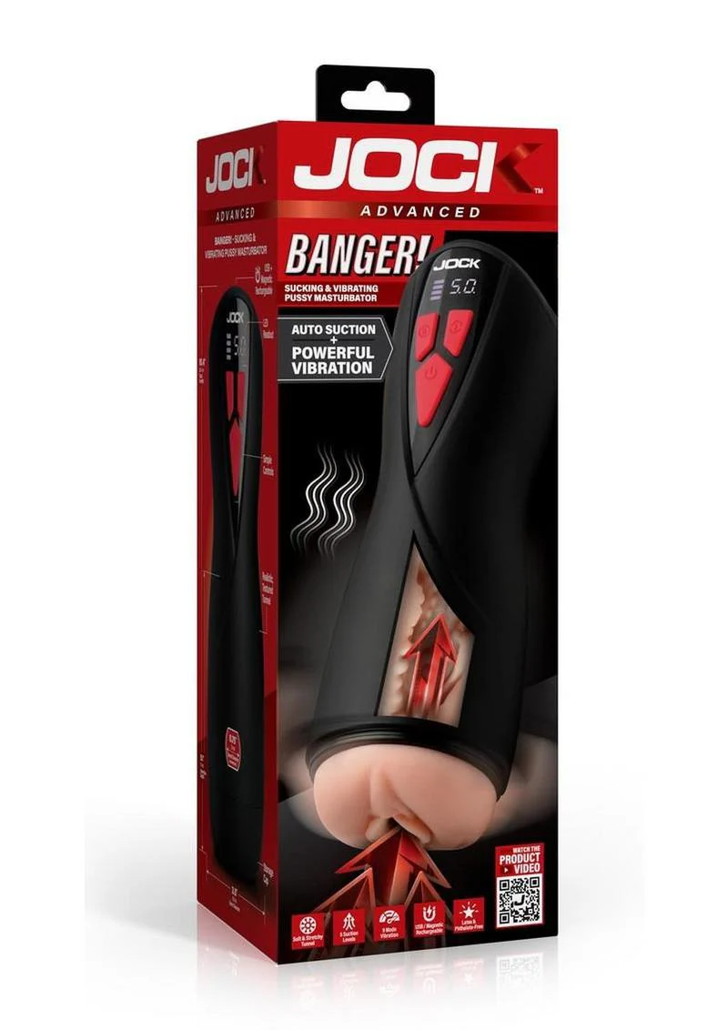 Jock Banger Sucking and Vibrating Pussy Rechargeable Masturbator - Image 2