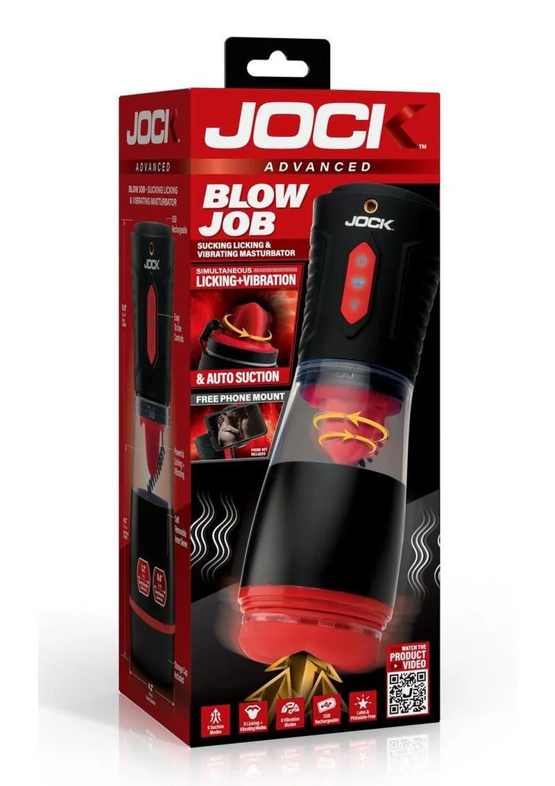 Jock Blow Job Sucking Licking and Vibrating Rechargeable Masturbator - Image 2
