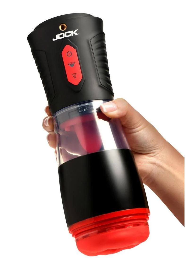 Jock Blow Job Sucking Licking and Vibrating Rechargeable Masturbator - Image 4