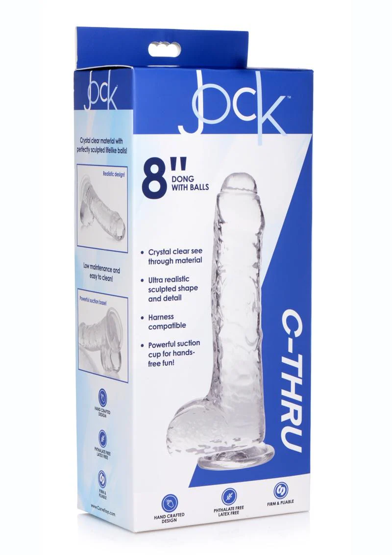 Jock C-Thru Slim Realistic Dong with Balls - Image 3