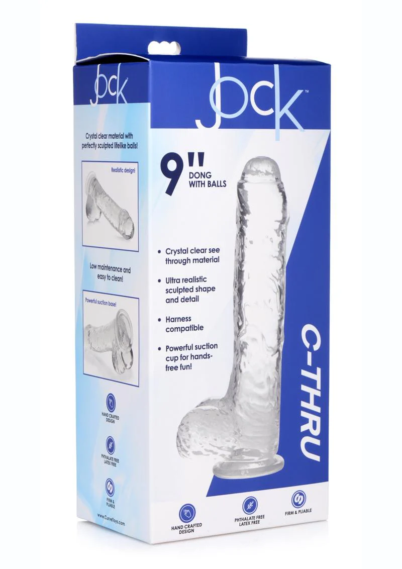 Jock C-Thru Slim Realistic Dong with Balls - Image 6