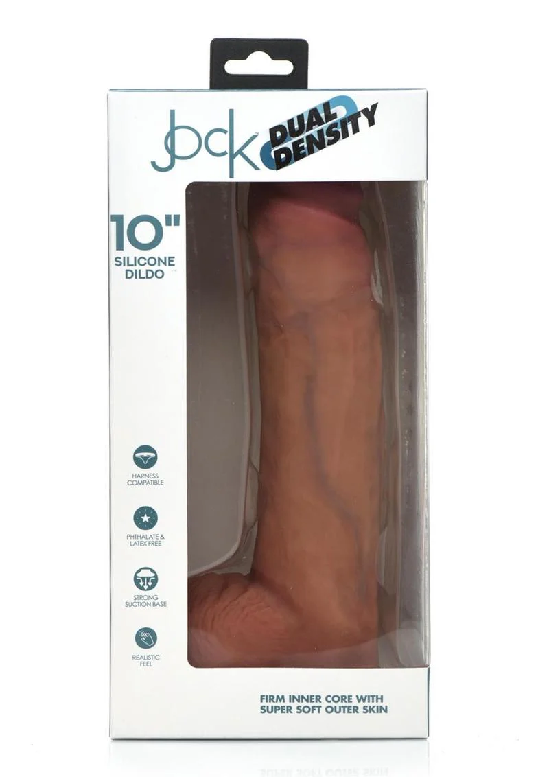 Jock Dual Density Silicone Dildo with Balls - Image 14