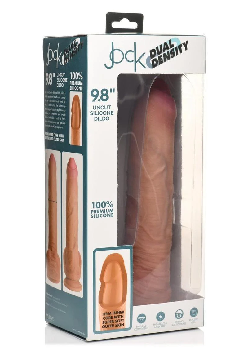 Jock Dual Density Uncut Dildo with Balls - Image 3
