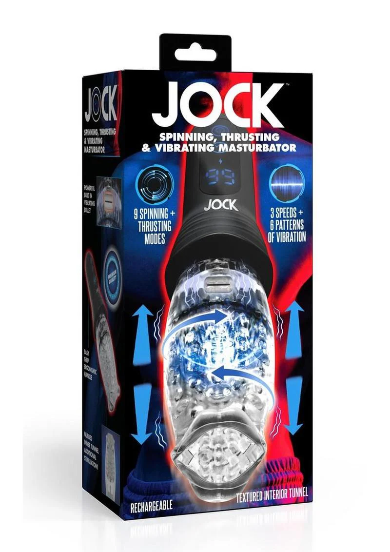 Jock Spinning, Thrusting, and Vibrating Rechargeable Masturbator - Image 2