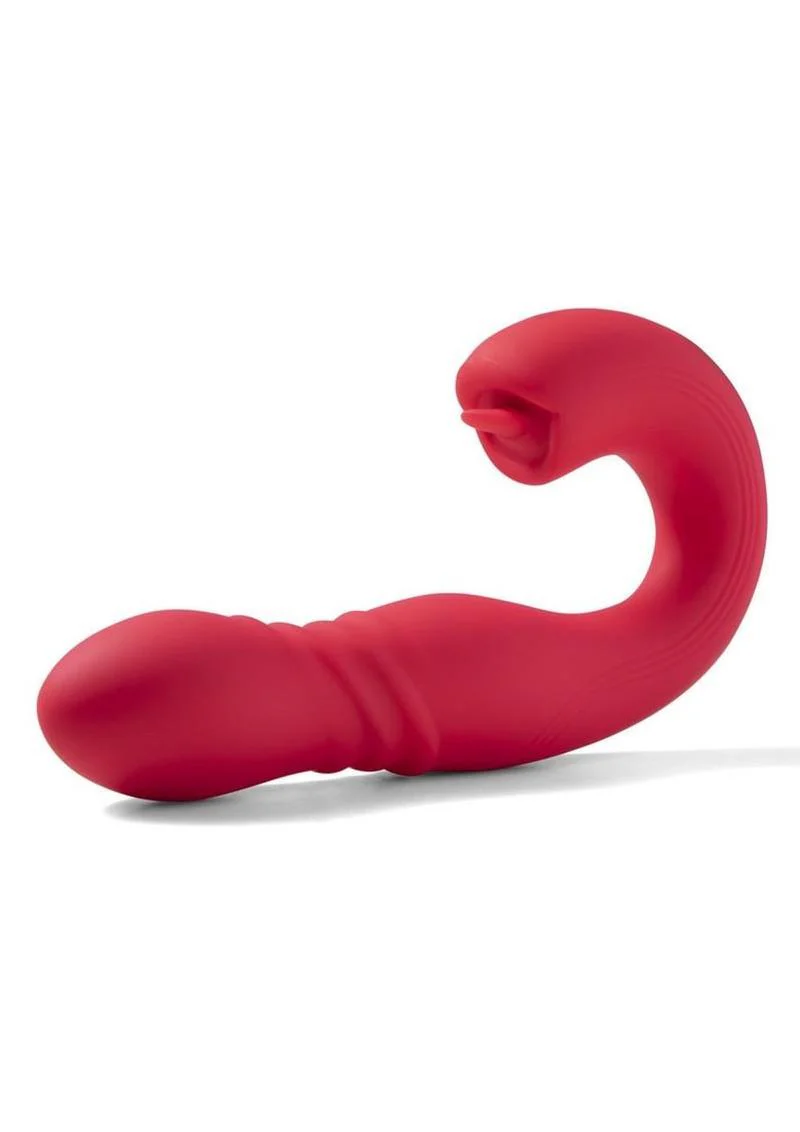 Joi Thrust 2 Pressure Sensing App Controlled Thrusting G-Spot Silicone Rechargeable Vibrator and Tongue Clit Licker - Image 6