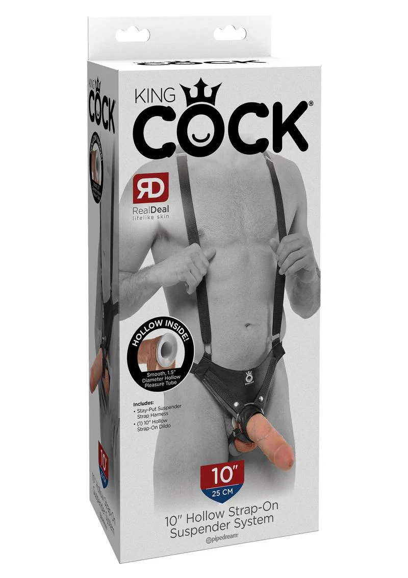 King Cock Hollow Strap-On Suspender System with Dildo - Image 3