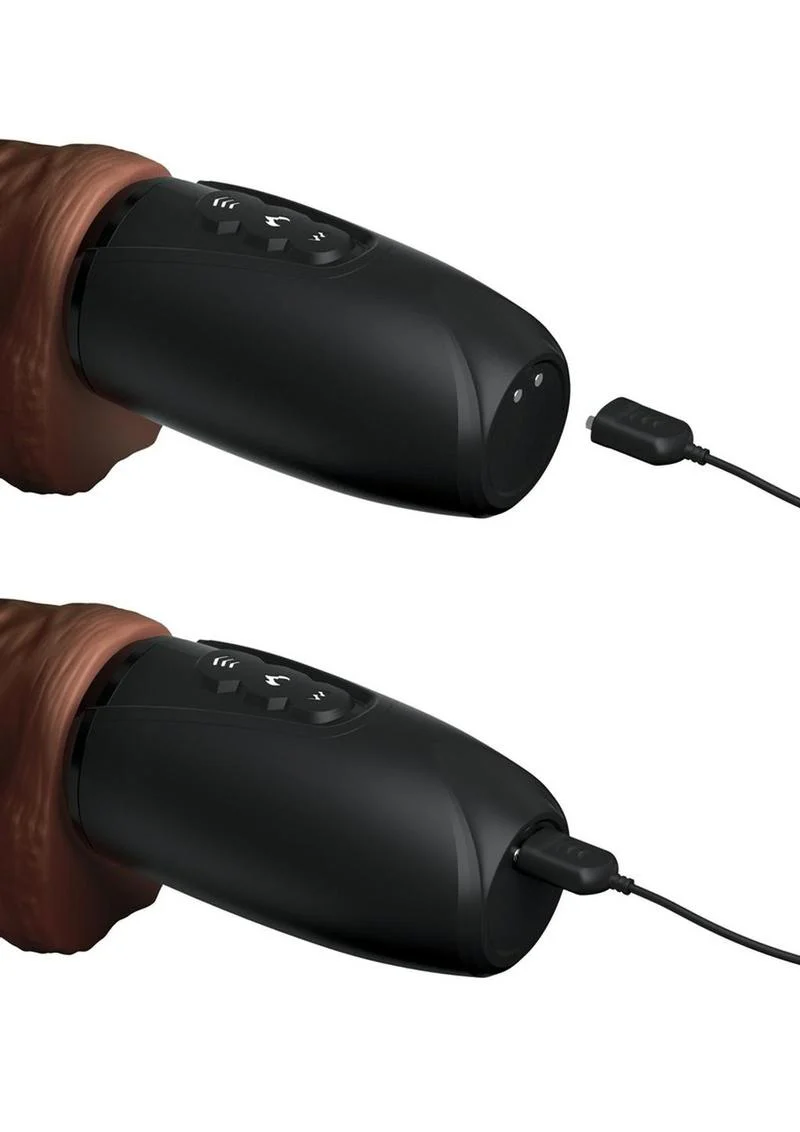 King Cock Plus Rechargeable Thrusting Dildo with Balls - Image 4