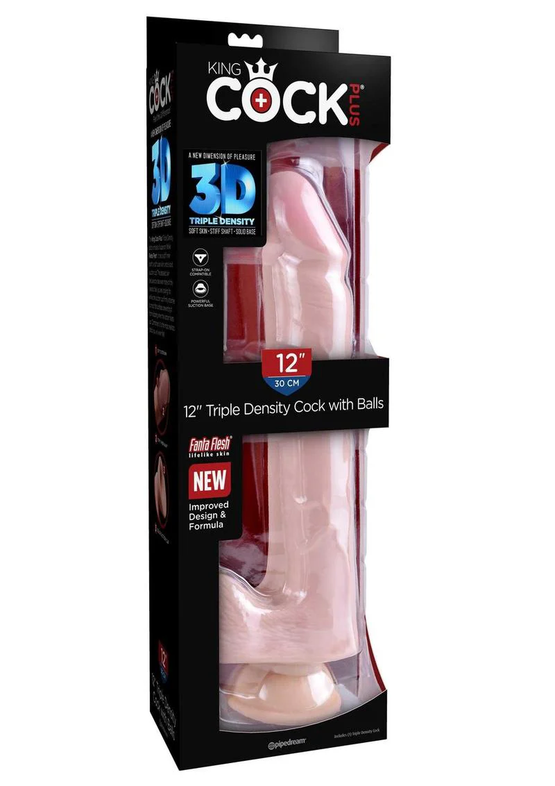 King Cock Plus Triple Density Dildo with Balls - Image 11
