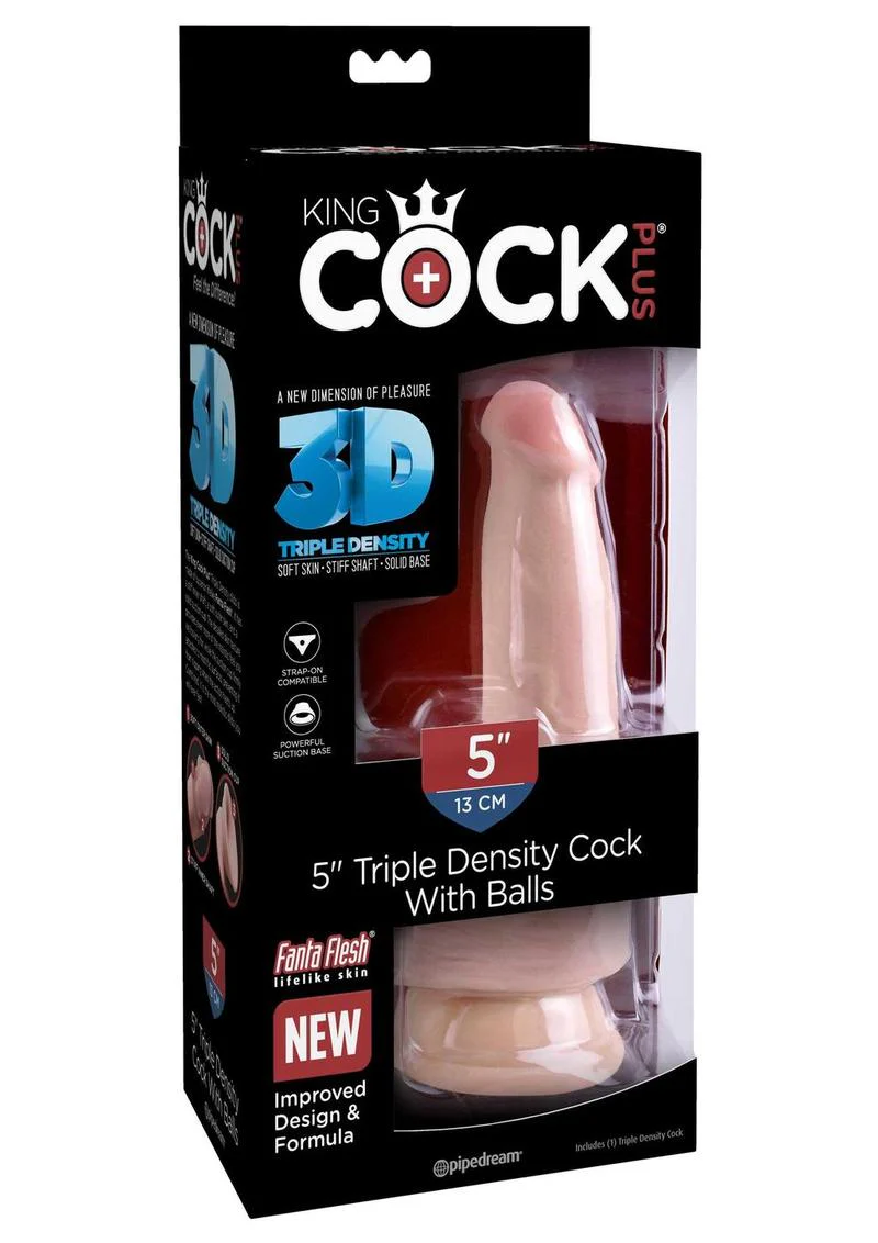 King Cock Plus Triple Density Dildo with Balls - Image 13