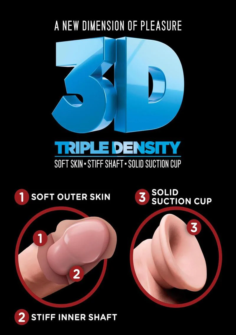 King Cock Plus Triple Density Dildo with Balls - Image 3