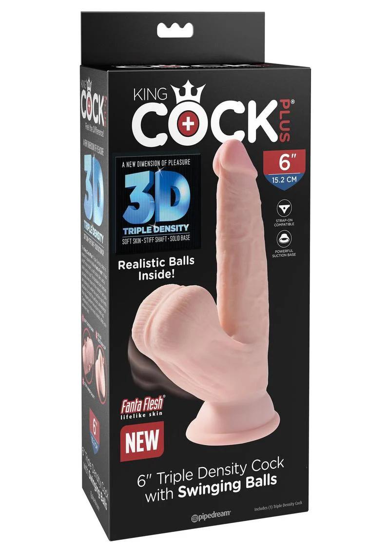 King Cock Triple Density Cock with Swinging Balls - Image 5