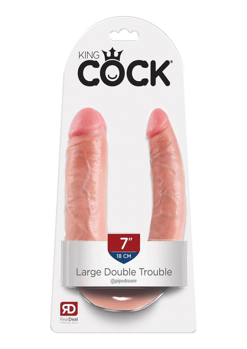 King Cock U-Shaped Large Double Trouble Dildo - Image 2