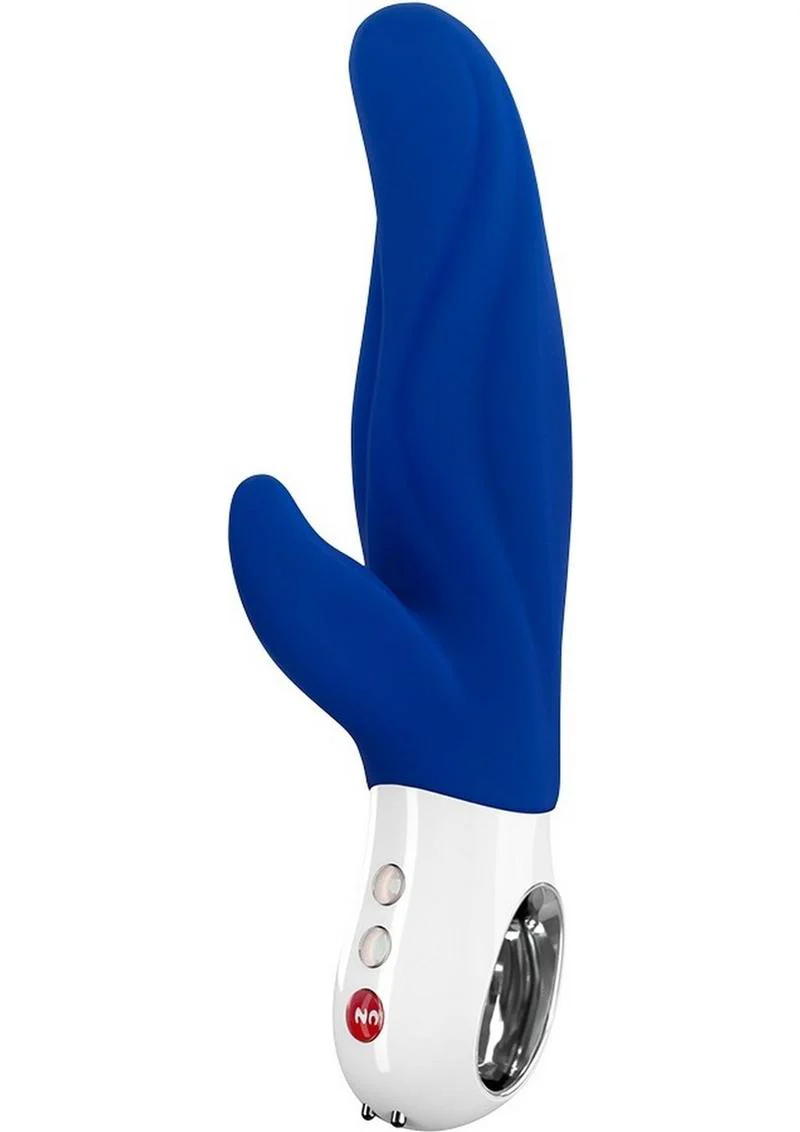 Lady Bi Silicone Vibrator with Clitoral Stimulator - Ultramarine - Image 2