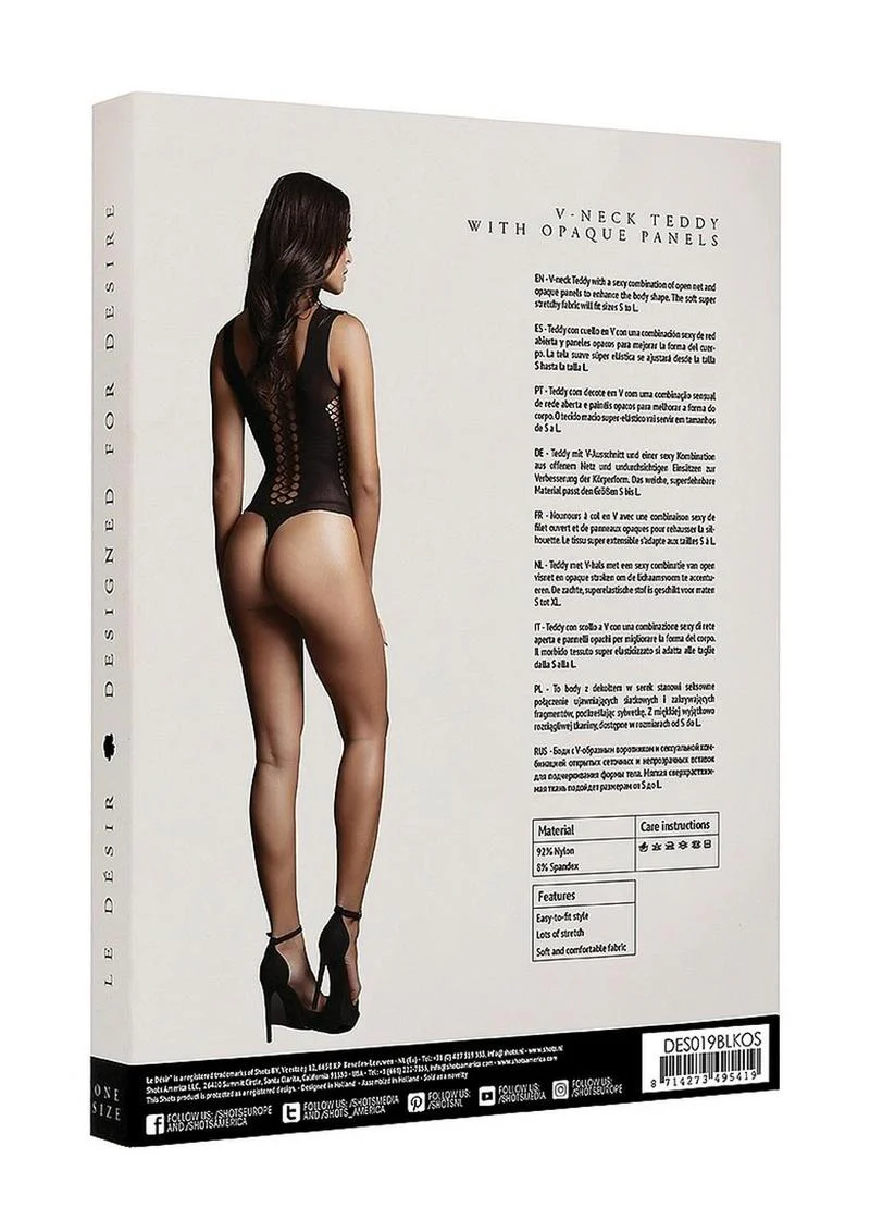 Le Desir Contrast Fence Net Teddy - Image 8