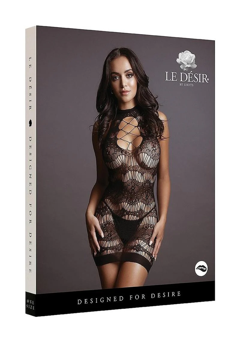 Le Desir Criss Cross Neck Mini Dress - Image 6
