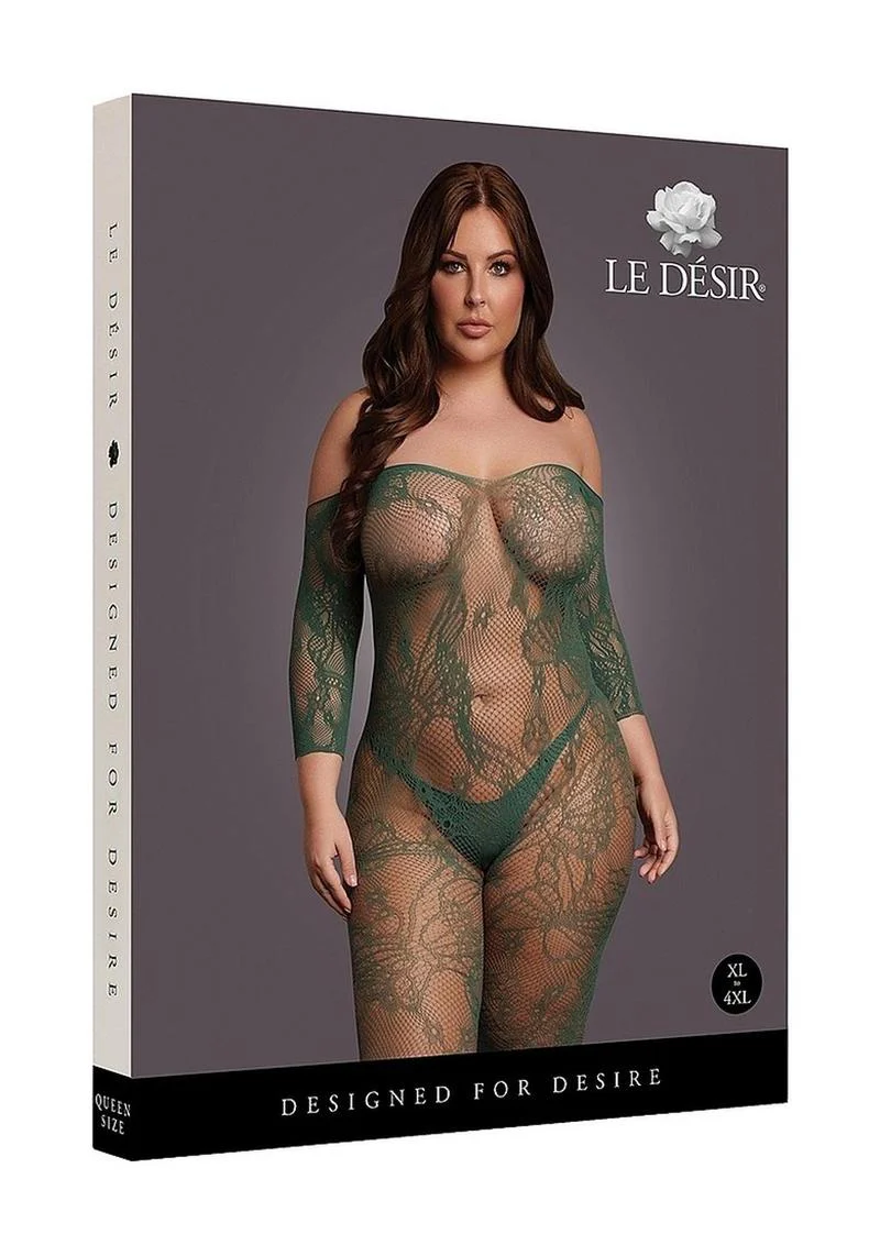 Le Desir Lace Long Sleeved Bodystocking - Image 3