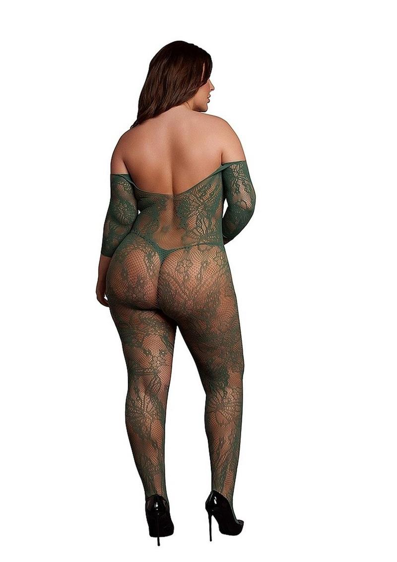 Le Desir Lace Long Sleeved Bodystocking - Image 4