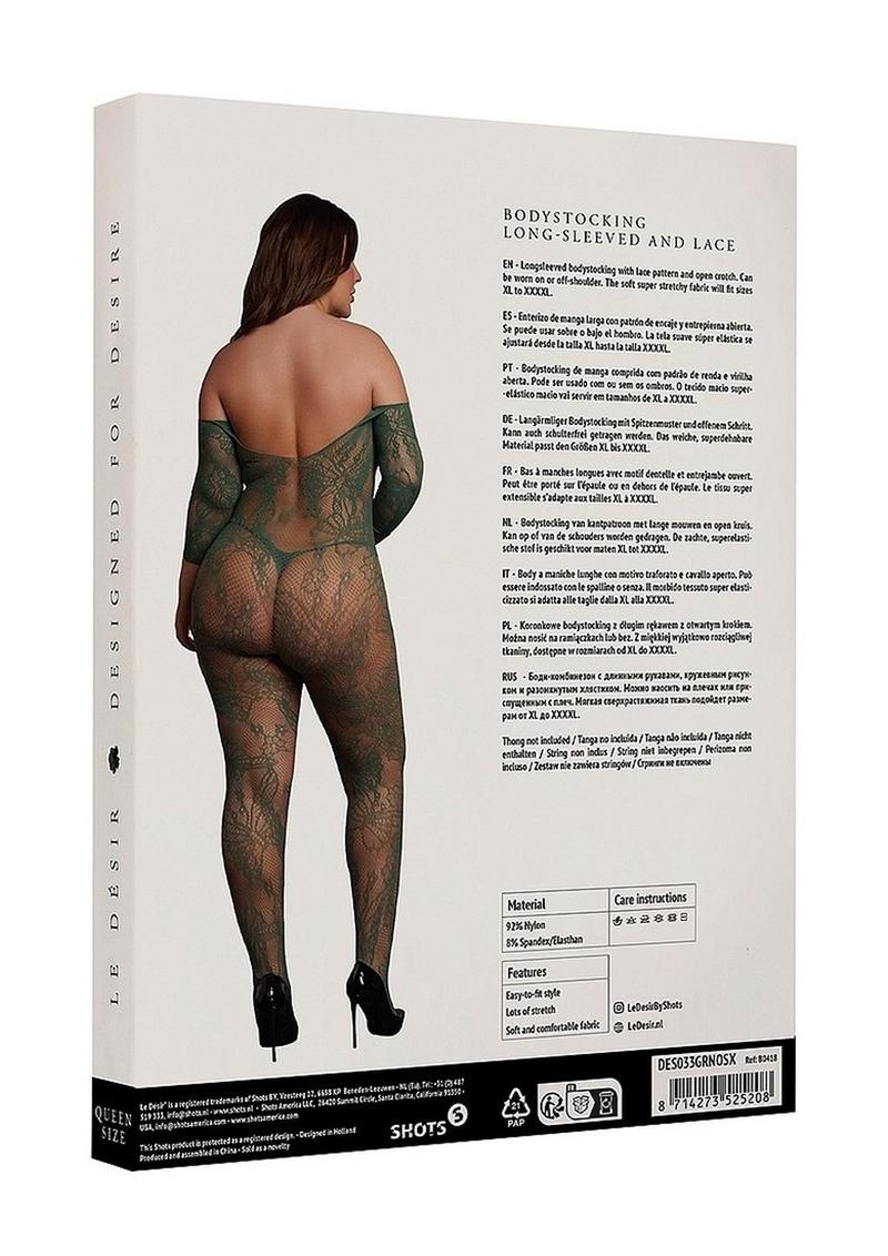 Le Desir Lace Long Sleeved Bodystocking - Image 5