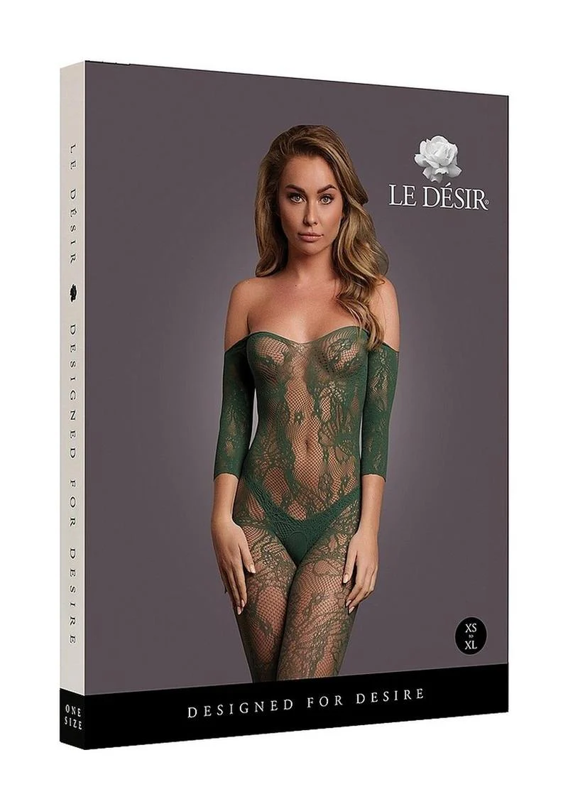 Le Desir Lace Long Sleeved Bodystocking - Image 6