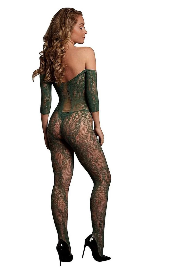 Le Desir Lace Long Sleeved Bodystocking - Image 7
