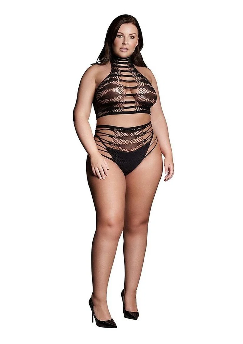 Le Desir Shade Carpo Xlvi Two Piece with Turtleneck, Crop Top and Pantie - Image 2