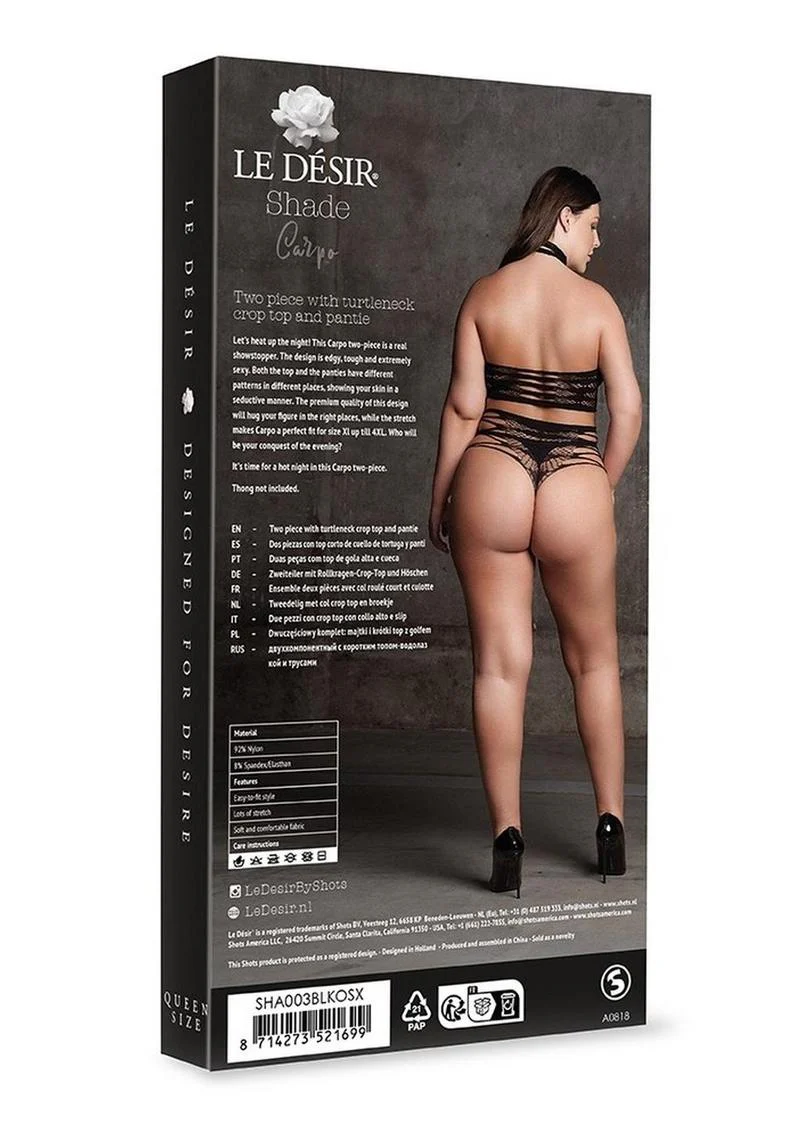 Le Desir Shade Carpo Xlvi Two Piece with Turtleneck, Crop Top and Pantie - Image 8