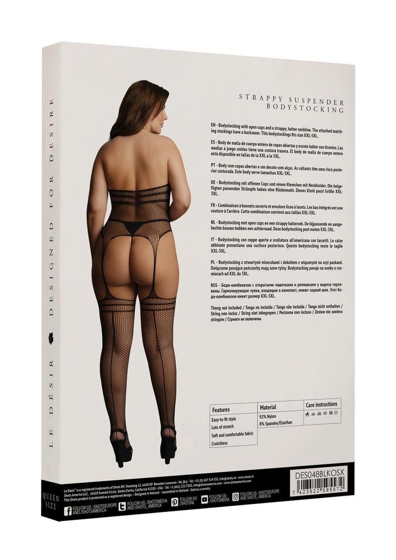 Le Desir Strappy Suspender Bodystocking - Image 4