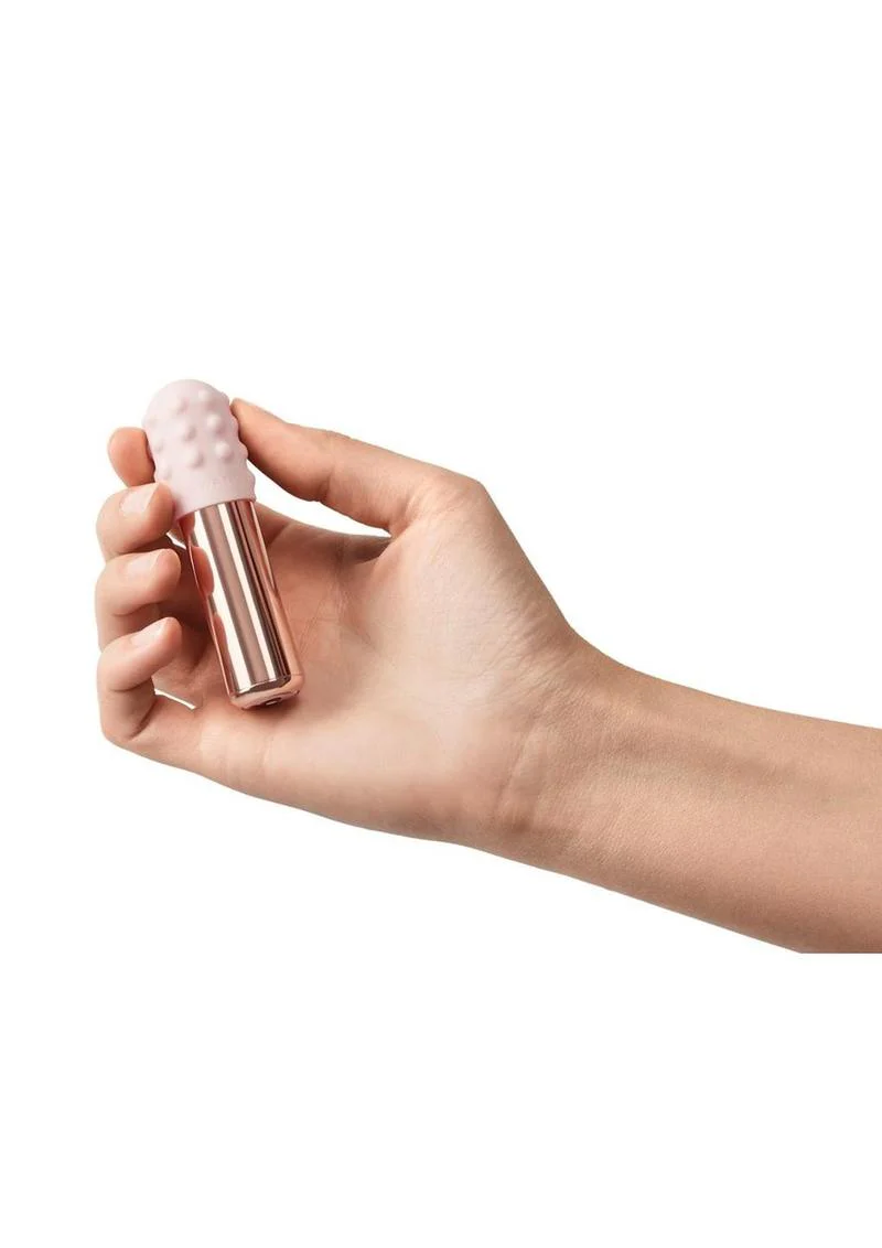 Le Wand Bullet Rechargeable Vibrator with Textured Silicone Sleeve and Ring - Image 6