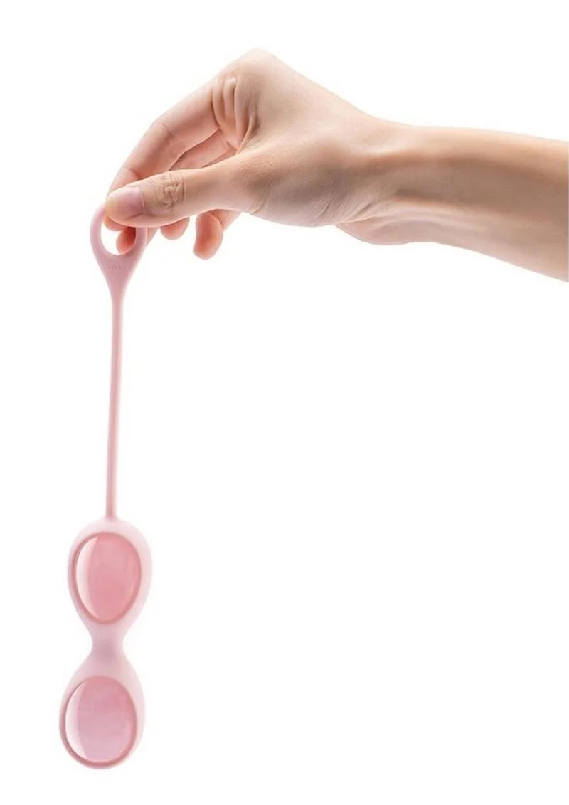 Le Wand Crystal Yoni Eggs Silicone Kegal Balls - Rose Quartz - Image 4
