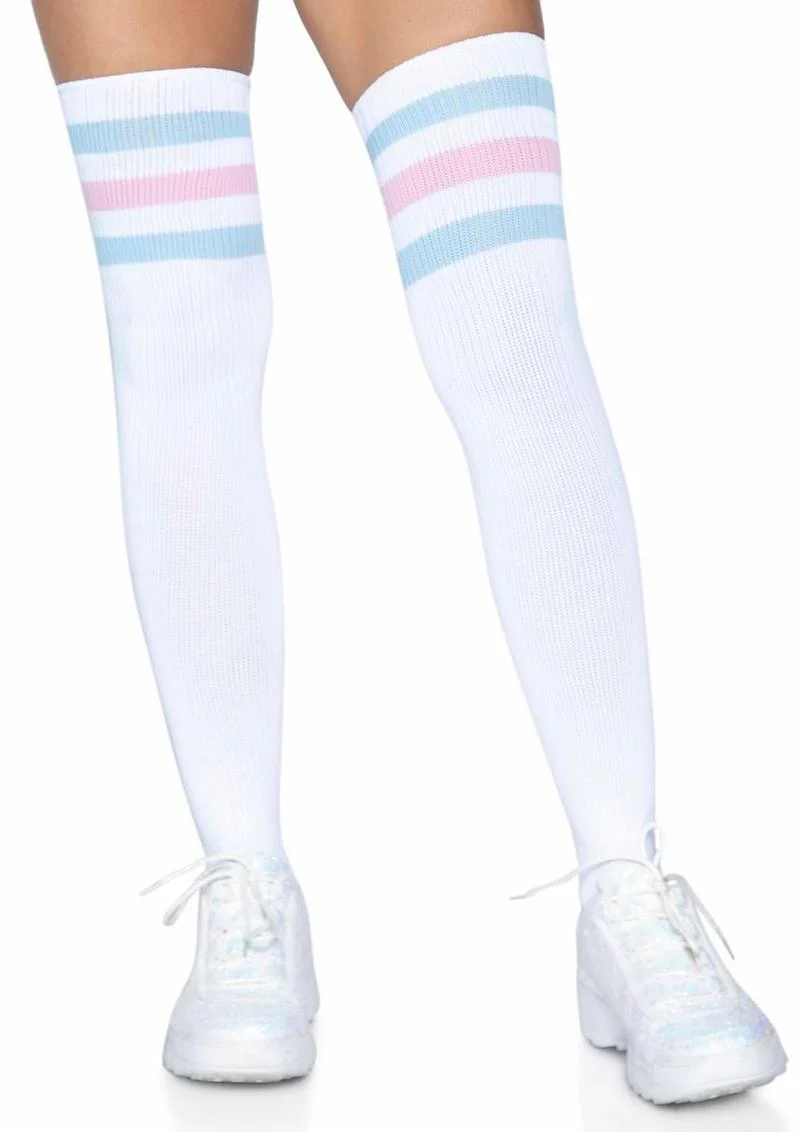 Leg Avenue Athlete Thigh High 3 Stripe Top - Image 4