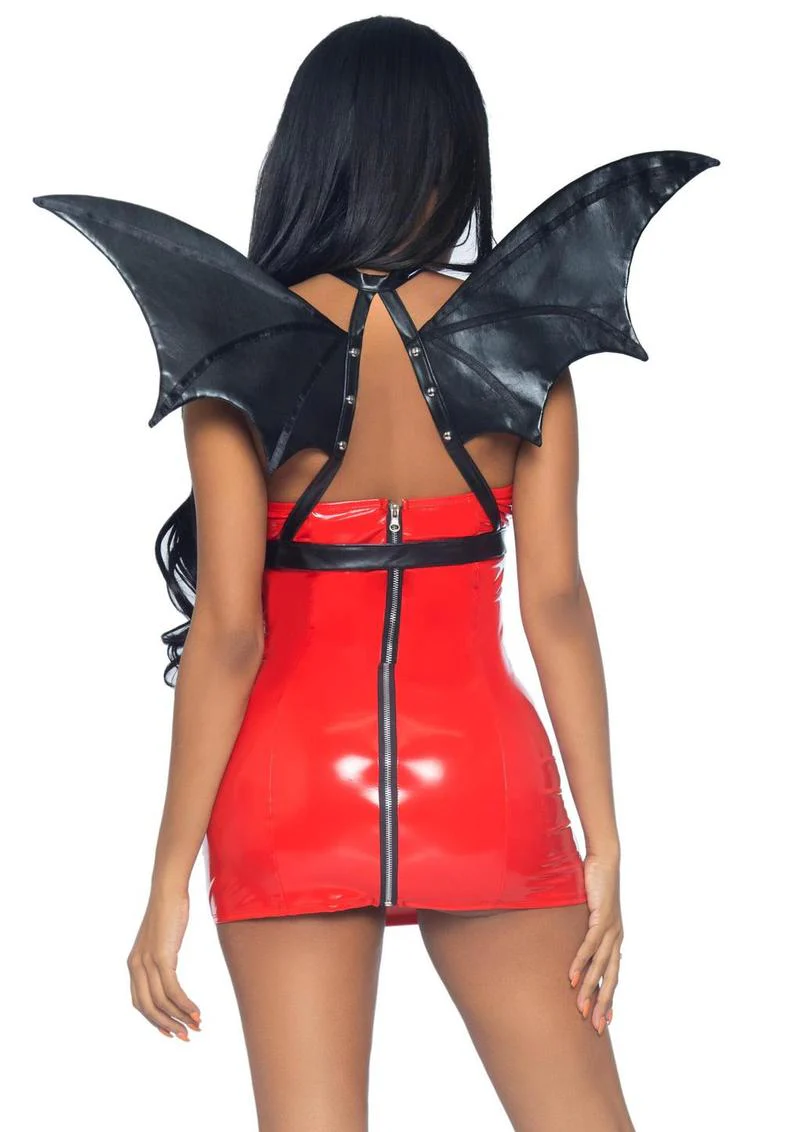 Leg Avenue Bat Wing Body Harness Faux Leather - Image 2