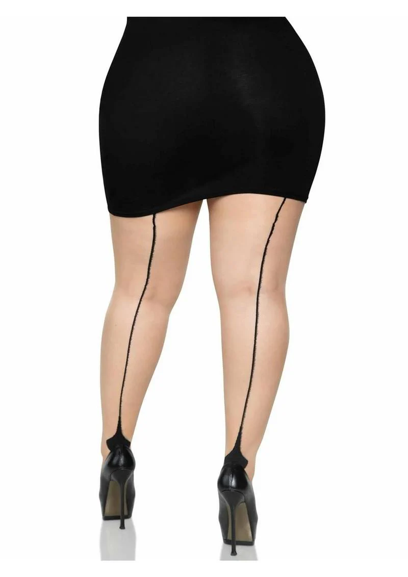 Leg Avenue Cuban Foot Pantyhose - 1x-2x - Image 4
