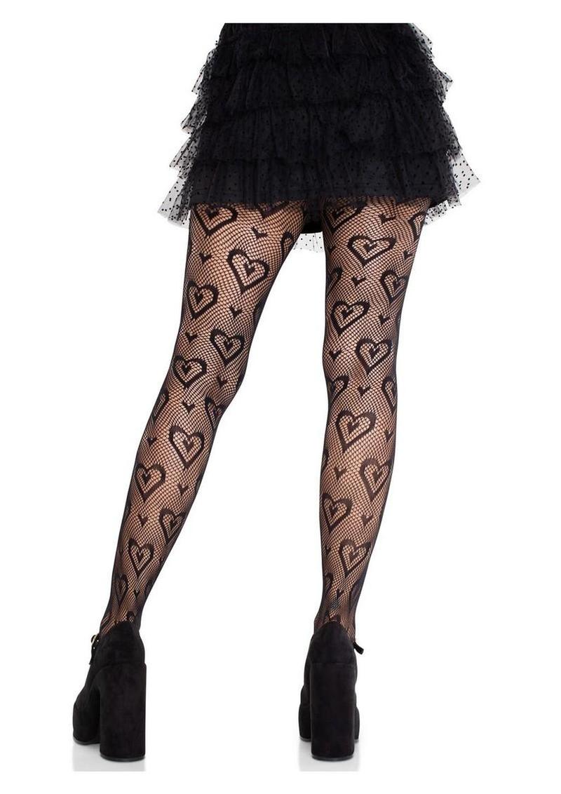 Leg Avenue Double Heart Net Tights - Image 3