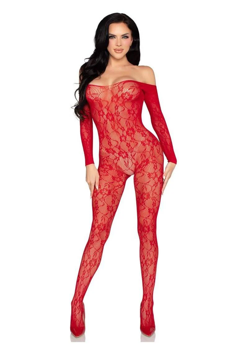 Leg Avenue Lace Lingerie Jumpsuit - Os - Image 5