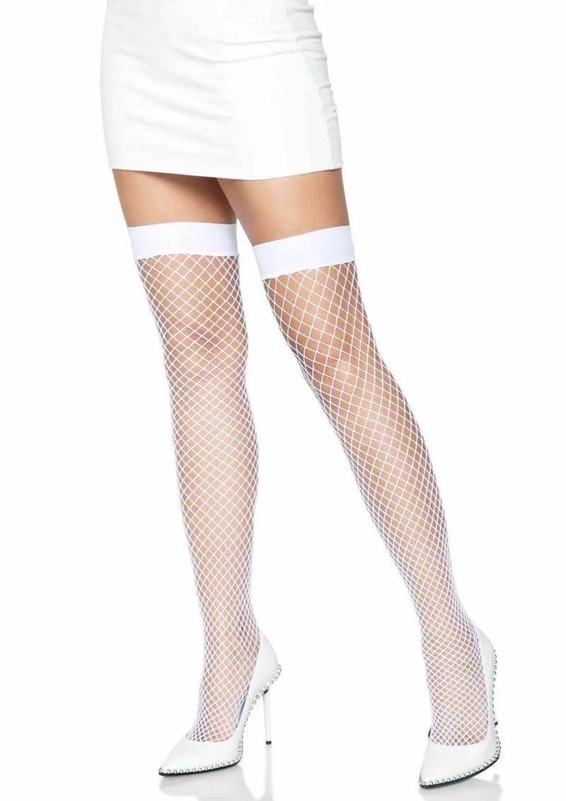 Leg Avenue Lycra Industrial Fishnet Thigh High - Image 6
