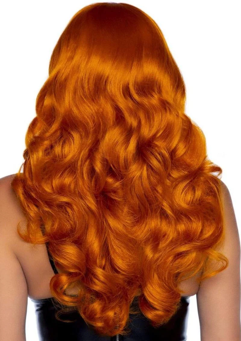 Leg Avenue Misfit Long Wavy Bang Wig - One Size - Ginger - Image 2