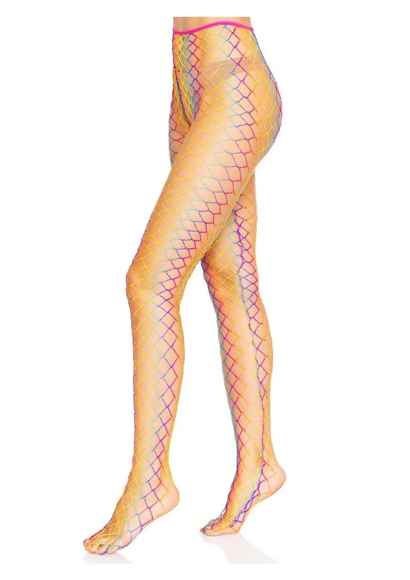 Leg Avenue Ombre Rainbow Woven Net Tight - Image 3