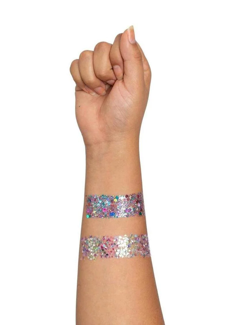 Leg Avenue Prism Nipple Jewels Stickers and Body Glitter (2 Packets - Image 2