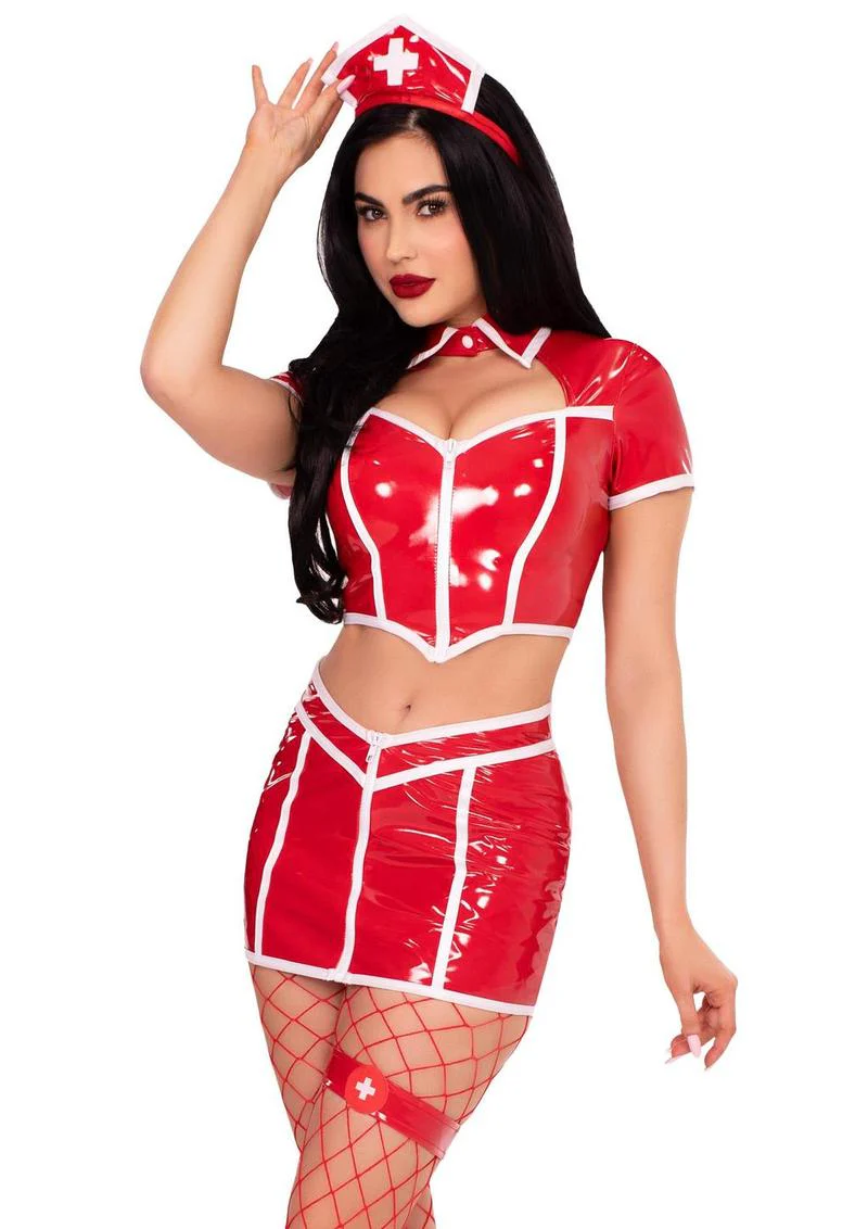 Leg Avenue Red Alert Nurse Costume - Image 2