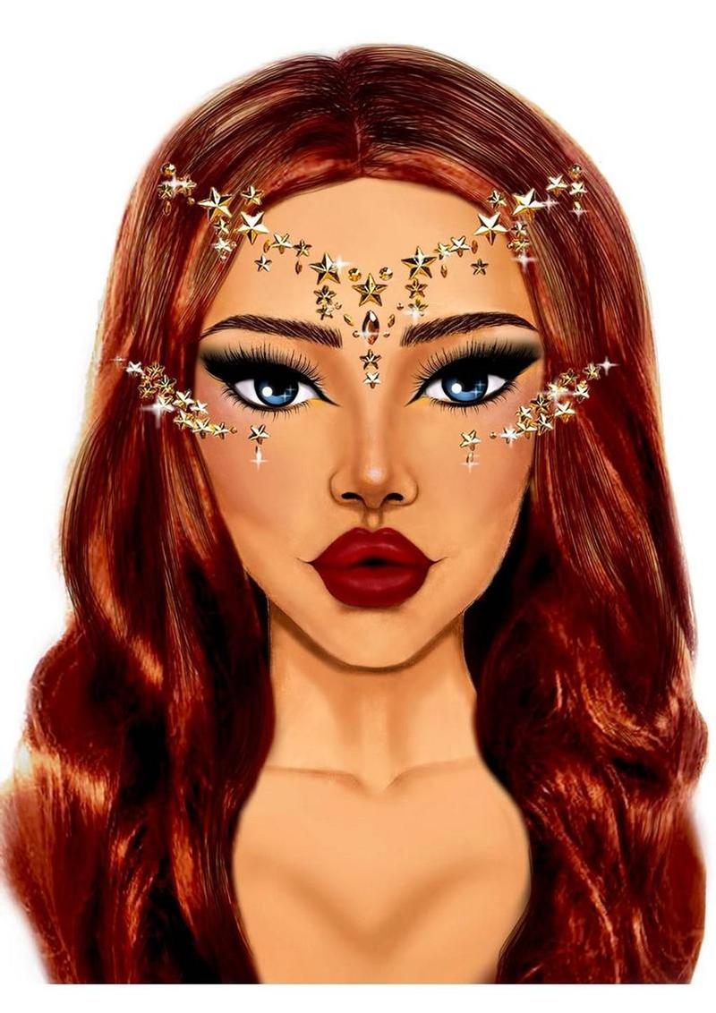 Leg Avenue Star Sign Face Jewels Sticker - Image 2