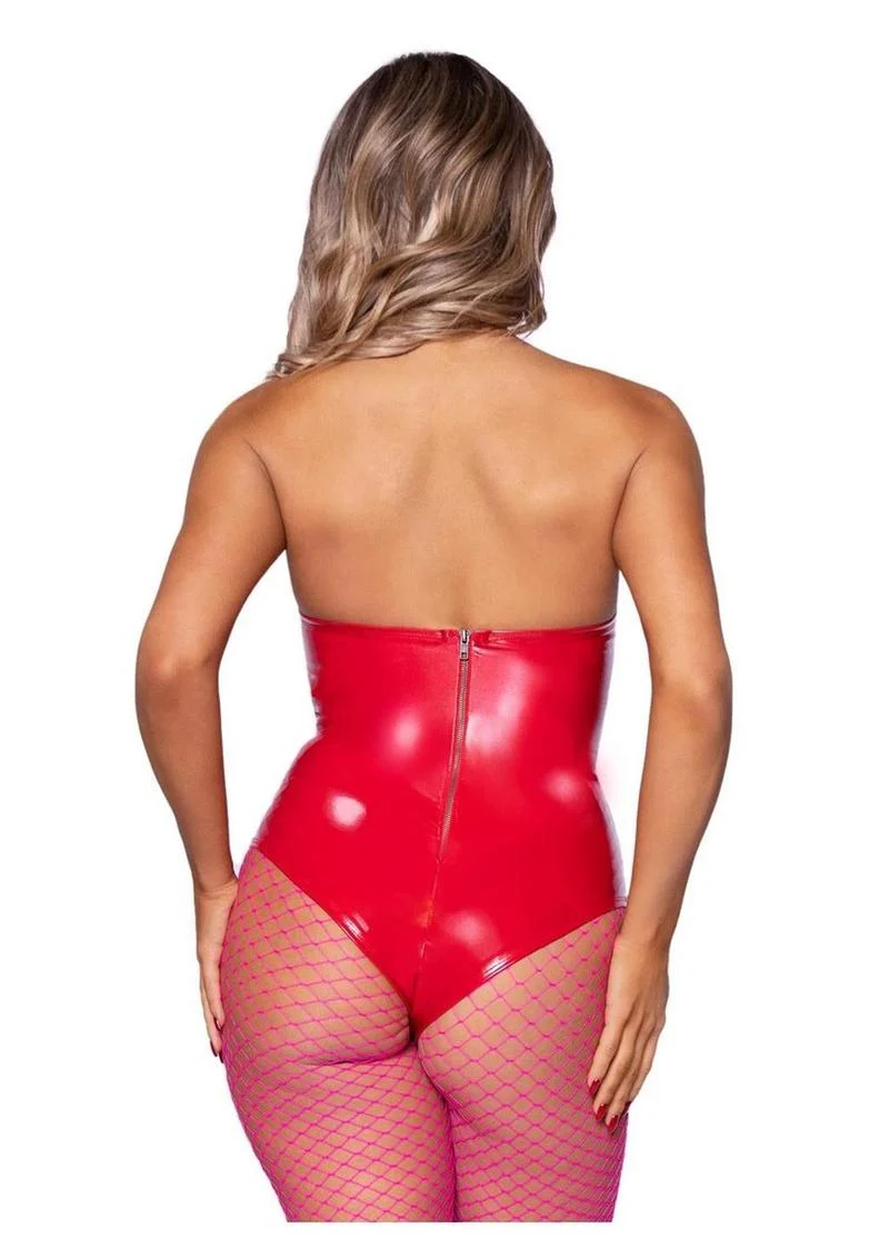 Leg Avenue Vinyl Boned Bodysuit - Image 9