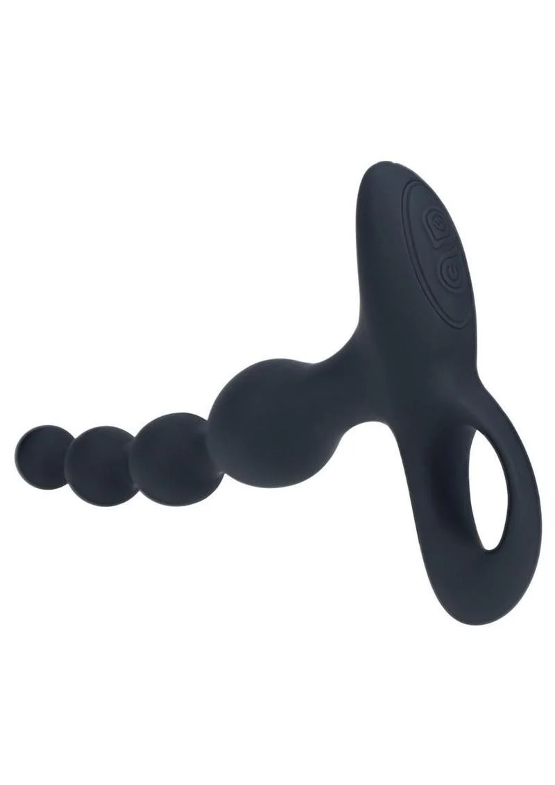 Levelz Beaded Vibrating Silicone Rechargeable Anal Plug with Remote Control - Image 3
