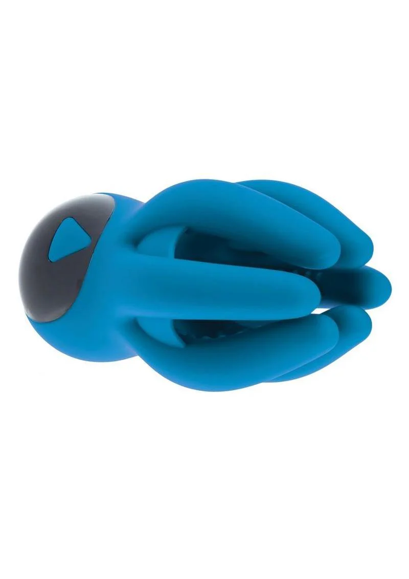 Levelz Digital Vibrating Silicone Rechargeable Penis Head Stimulator with Tentacles - Image 3