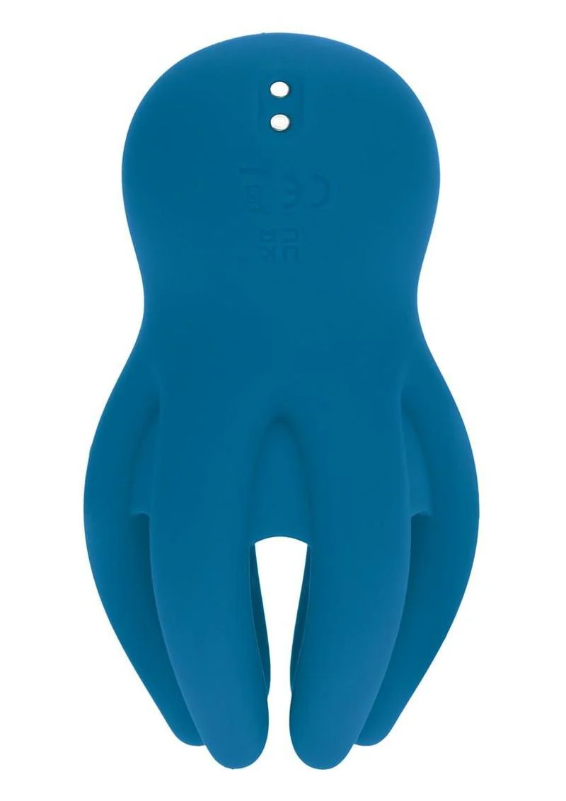 Levelz Digital Vibrating Silicone Rechargeable Penis Head Stimulator with Tentacles - Image 4