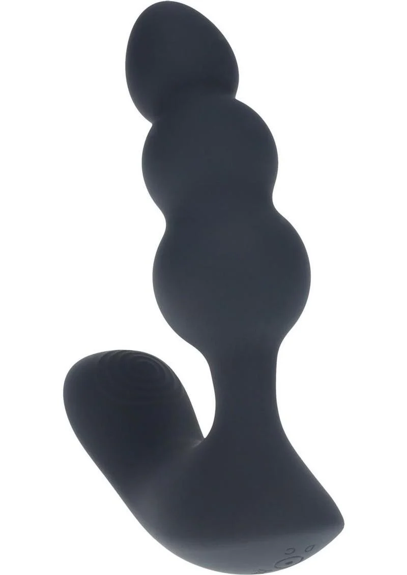 Levelz Dual Motor Beaded Vibrating Liquid Silicone Rechargeable Prostate Stimulator with Remote Control - Image 3