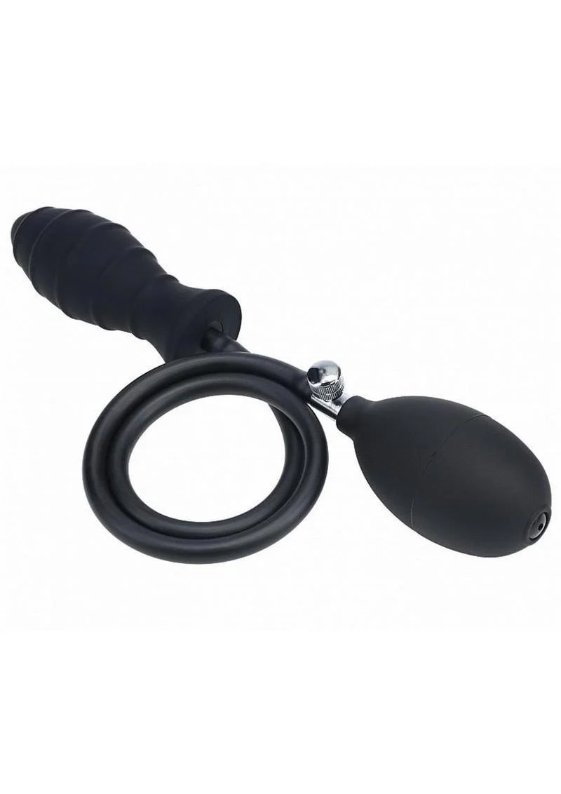 Levelz Ribbed Inflatable Silicone Anal Plug - Image 4