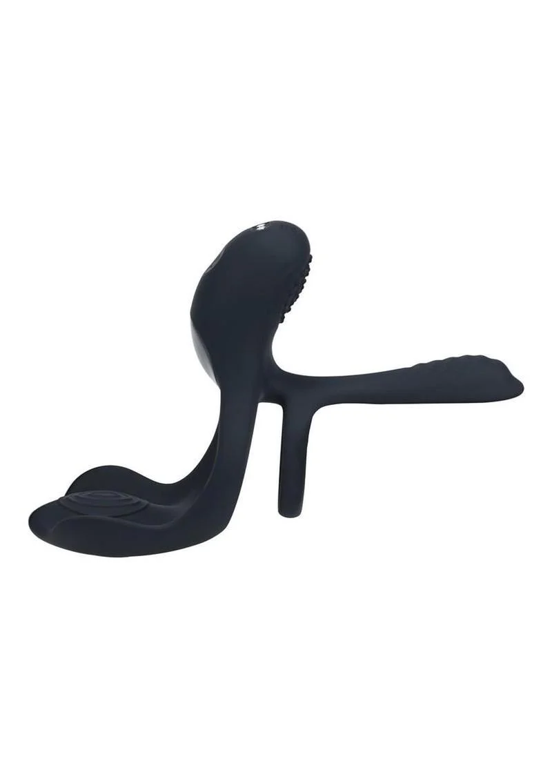 Levelz Triple Motor Vibrating Silicone Rechargeable Cock Ring - Image 4