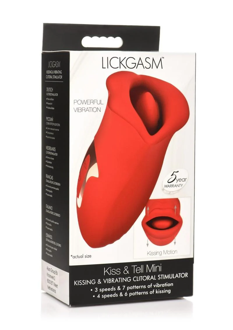 Lickgasm Kiss and Tell Mini Kissing Vibrating Rechargeable Silicone Clitoral Stimulator - Image 2