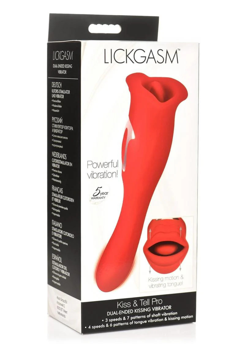 Lickgasm Kiss and Tell Pro Dual-Ended Kissing Rechargeable Silicone Vibrator - Image 2